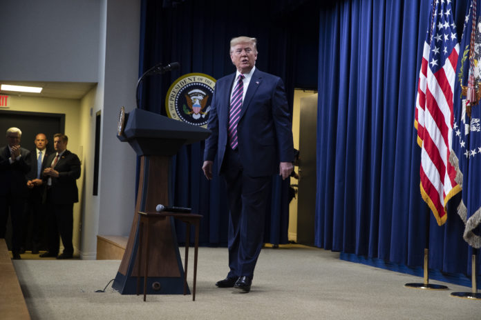 President Donald Trump speaks during the White House Summit on Child Care and Paid Leave in the South Court Auditorium on the White House complex, Thursday, Dec. 12, 2019, in Washington. (AP Photo/ Evan Vucci)