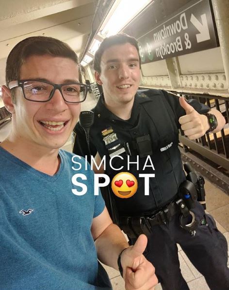 SimchaSpot Followers Take up Social Media Challenge, Thanking Police Officers for their Service 1