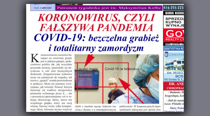 Polish-language Newspaper In Toronto Blames Jews For The Pandemic 1