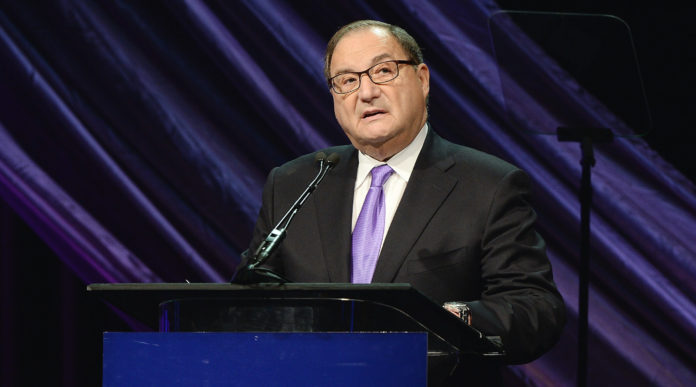 Abraham Foxman, seen in 2014, said he steadfastly did not endorse political candidates while he was leading the Anti-Defamation League -- a practice he said he had stuck to during his retirement. (Michael Kovac/WireImage/Getty Images)